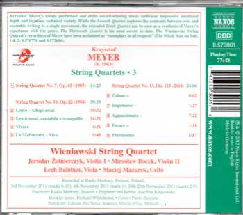CD Krzysztof Meyer: String Quartet Nos. 7,10 And 13