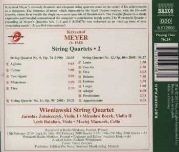 CD Krzysztof Meyer: String Quartet Nos. 9, 11 And 12 400904