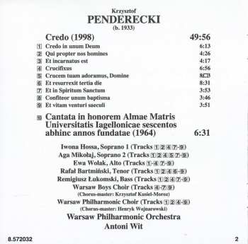 CD Krzysztof Penderecki: Credo 115847