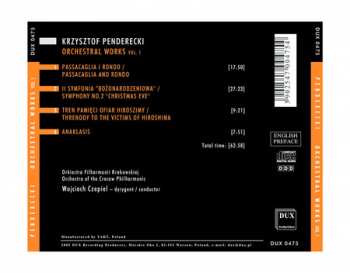 CD Krzysztof Penderecki: Orchestral Works Vol. 1 322819