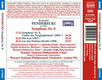 CD Krzysztof Penderecki: Symphony No. 8 / Dies Irae • Aus Den Psalmen Davids 309475