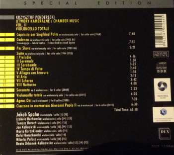 CD Krzysztof Penderecki: Utwory Kameralne Vol. II - Chamber Music Vol. II 298090