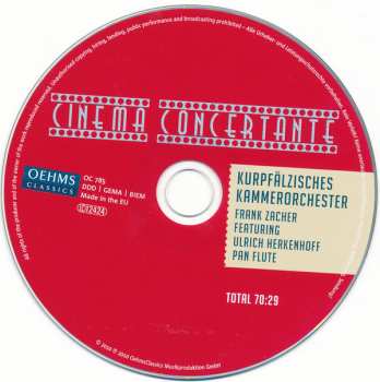 CD Kurpfälzisches Kammerorchester Mannheim: Cinema Concertante 291268