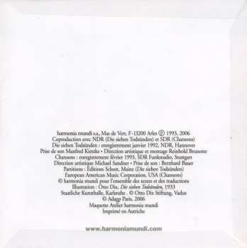 CD Kurt Weill: Die Sieben Todsünden • Chansons 312870