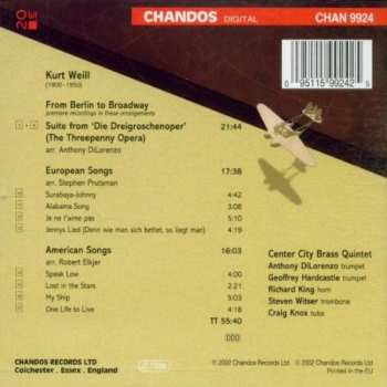 CD Kurt Weill: From Berlin To Broadway 318572