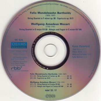 CD Kuss Quartett: Mozart ∙ Mendelssohn 464081