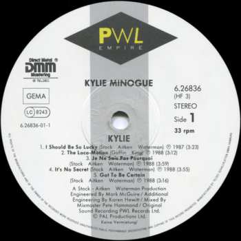 LP Kylie Minogue: Kylie