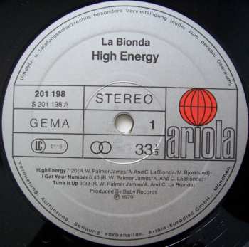 LP La Bionda: High Energy 42090