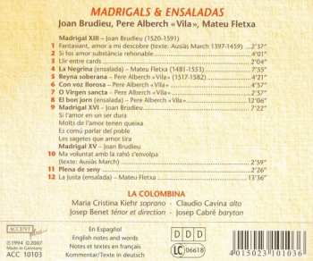 CD La Colombina: La Justa • Madrigals And Ensaladas From 16th Century Catalonia 533772
