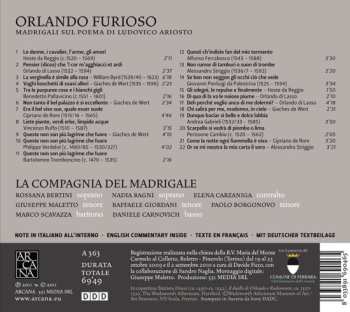 CD La Compagnia Del Madrigale: Orlando Furioso - Madrigali Sul Poema di Ludovico Ariosto 524353