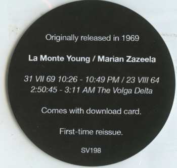 LP La Monte Young: 31 VII 69 10:26 - 10:49 PM / 23 VIII 64 2:50:45 - 3:11 AM The Volga Delta  465424