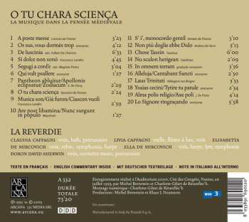 CD La Reverdie: O Tu Chara Sciença - Musique De La Pensée Médiévale 346859