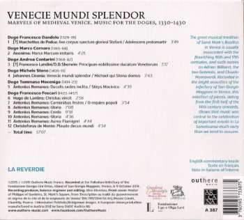 CD La Reverdie: Venecie Mundi Splendor: Marvels Of Medieval Venice 351688