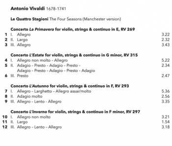 CD La Serenissima: The Four Seasons. Concertos For Bassoon And Violin la Tromba Marina. 98807