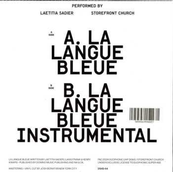 SP Laetitia Sadier: La Langue Bleue  LTD