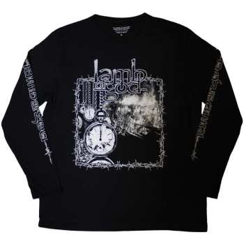 Merch Lamb Of God: Lamb Of God Unisex Long Sleeve T-shirt: Barbed Wire (sleeve Print) (medium) M