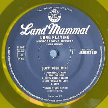LP Land Mammal: Slow Your Mind CLR 504635