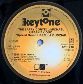 LP Larry Coryell: The Larry Coryell / Michael Urbaniak Duo 377133