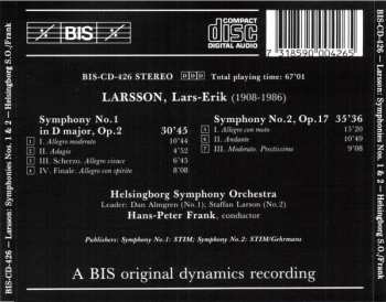 CD Lars-Erik Larsson: Symphony No. 1 In D Major, Op. 2, Symphony No. 2, Op. 17 394487