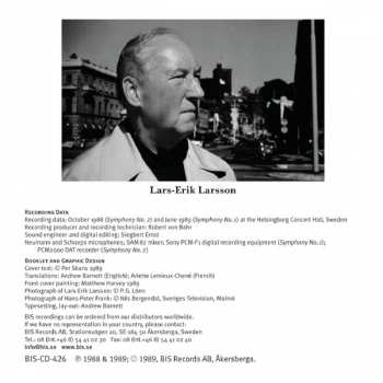 CD Lars-Erik Larsson: Symphony No. 1 In D Major, Op. 2, Symphony No. 2, Op. 17 394487