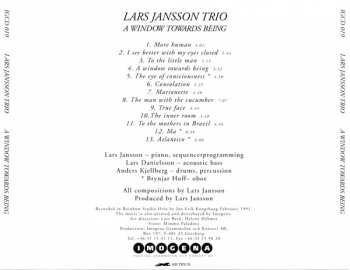 CD Lars Jansson Trio: A Window Towards Being 99629