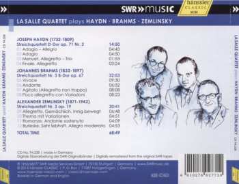 CD Lasalle Quartet: Plays Haydn, Brahms, Zemlinsky 319395