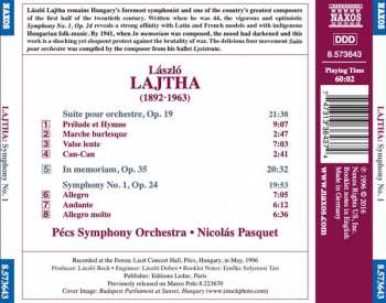 CD László Lajtha: Orchestral Works, Vol. 1 345116