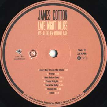 LP James Cotton: Late Night Blues (Live at The New Penelope Café) 19826