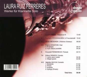 CD Laura Ruiz Ferreres: Werke Für Klarinette Solo 301378