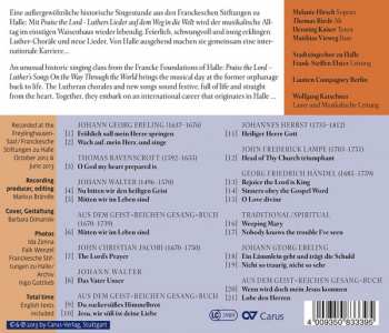 CD Lautten Compagney: Praise The Lord - Luthers Lieder Auf Dem Weg In die Welt 324281