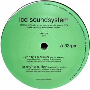 LCD Soundsystem: Yr City's A Sucker
