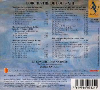 CD Le Concert Des Nations: L'Orchestre De Louis XIII (1601-1643) (Recueil De Plusieurs Airs Par Philidor L'Aisné) 91242