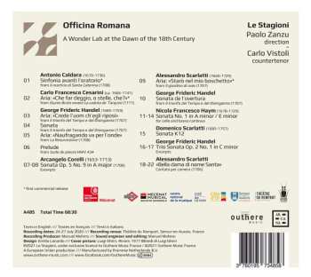 CD Le Stagioni: Officina Romana: A Wonder Lab At The Dawn Of The 18th Century 501928