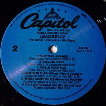 LP Leadbelly: Huddie Ledbetter's Best... His Guitar - His Voice - His Piano LTD 67189