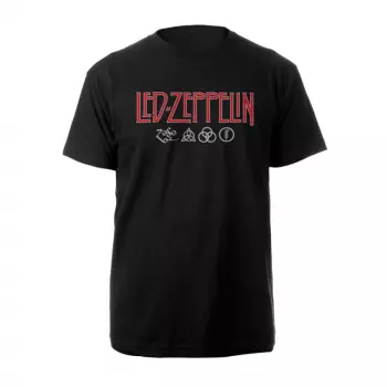 Tričko Logo Led Zeppelin & Symbols