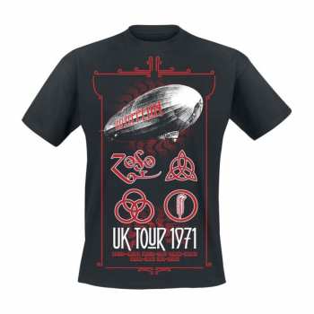 Merch Led Zeppelin: Tričko Uk Tour 1971 S