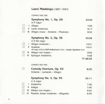 2CD Leevi Madetoja: Complete Symphonies, Comedy Overture, Suites From 'Okon Fuoko' & 'The Ostrobothnians' 180091