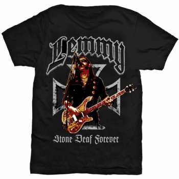 Merch Lemmy: Tričko Iron Cross Stone Deaf Forever 