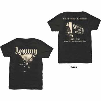 Merch Lemmy: Tričko Lived To Win  M