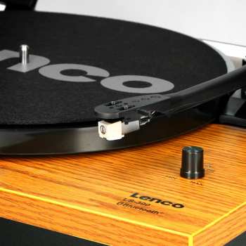 Audiotechnika Lenco LS 300 - Gramofon se samostatnými reproduktory Dřevo