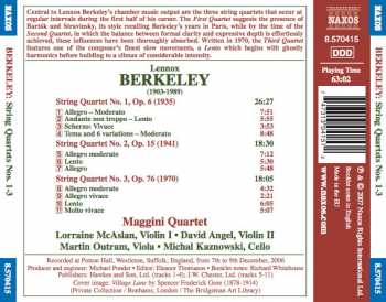 CD Lennox Berkeley: String Quartets Nos. 1 - 3 343432