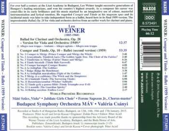 CD Leo Weiner: Csongor And Tünde – Ballet (1959 Version) 251666