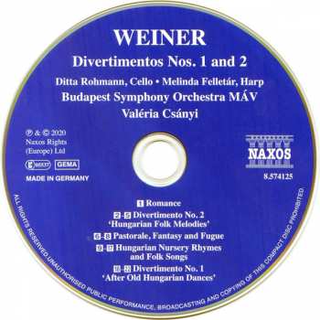 CD Leo Weiner: Divertimentos Nos. 1 And 2 328370