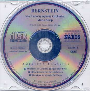 CD Leonard Bernstein: Anniversaries / Fancy Free Suite / Candide Overture / Wonderful Town Overture 333274