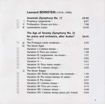 CD Leonard Bernstein: Jeremiah, Symphony No. 1 / The Age Of Anxiety, Symphony No. 2 331562