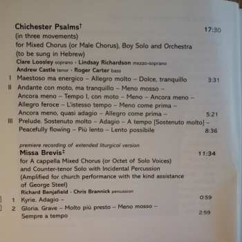 CD Leonard Bernstein: Kaddish • Chichester Psalms • Missa Brevis 333801