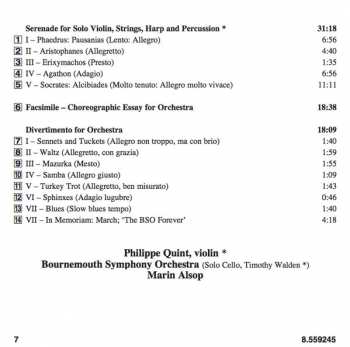 CD Leonard Bernstein: Serenade, Facsimile, Divertimento 263901