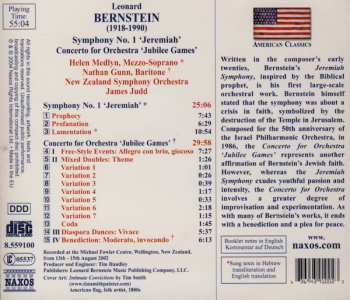 CD Leonard Bernstein: Symphony No. 1 'Jeremiah' / Concerto For Orchestra 'Jubilee Games' 244595