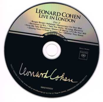 2CD Leonard Cohen: Live In London DIGI