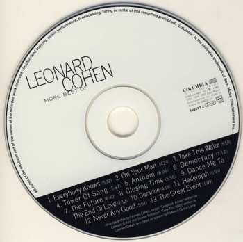 CD Leonard Cohen: More Best Of 24075